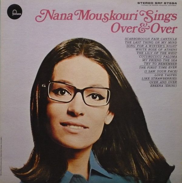 Nana Mouskouri – Nana Mouskouri Sings Over &amp; Over (VG, 1969, LP, Grey Label, Fontana – SRF 67594, Canada)