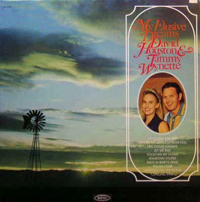 David Houston &amp; Tammy Wynette – My Elusive Dreams (G+, 1967, LP, Epic – BN 26325)