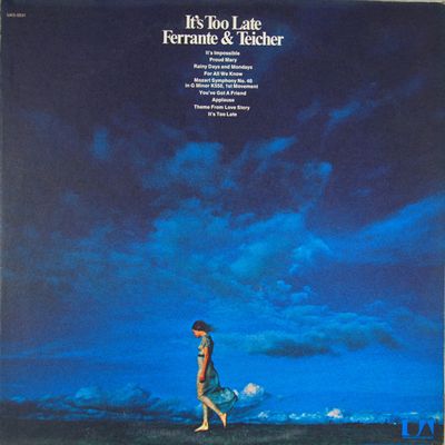Ferrante &amp; Teicher – It's Too Late (VG, 1971, LP, United Artists Records – UAS-5531)