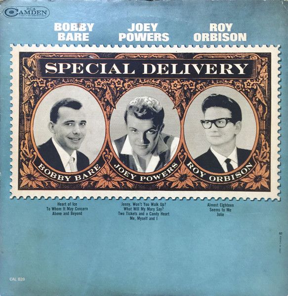 Bobby Bare / Joey Powers / Roy Orbison – Special Delivery (VG, 1964, LP, RCA Camden – CAL 820)