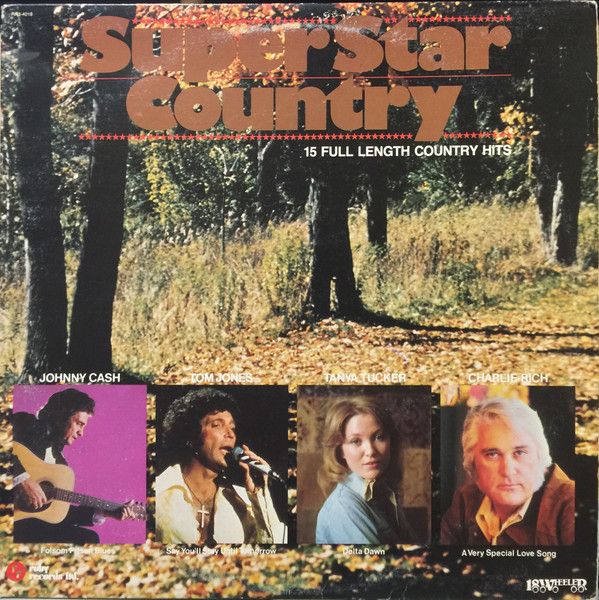 Various – Super Star Country - 15 Full Length Country Hits (LP, RR3-4018, VG)
