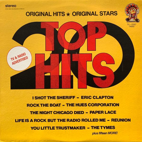 Various – 20 Top Hits (LP, TV-DISC 74002, VG)