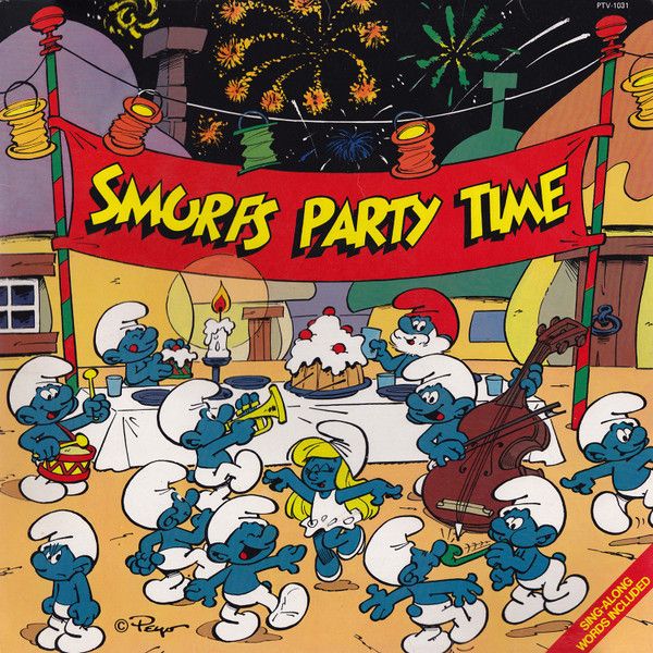The Smurfs – Smurfs Party Time (VG, 1983, LP, Poly Children&#39;s Collection – PTV-1031, Canada)