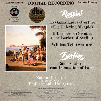 Zoltan Rozsnyai, Philharmonia Hungarica – Rossini / Berlioz (VG+, 1979, DBX Encoded, M &amp; K Realtime Records – RT-204) DSG