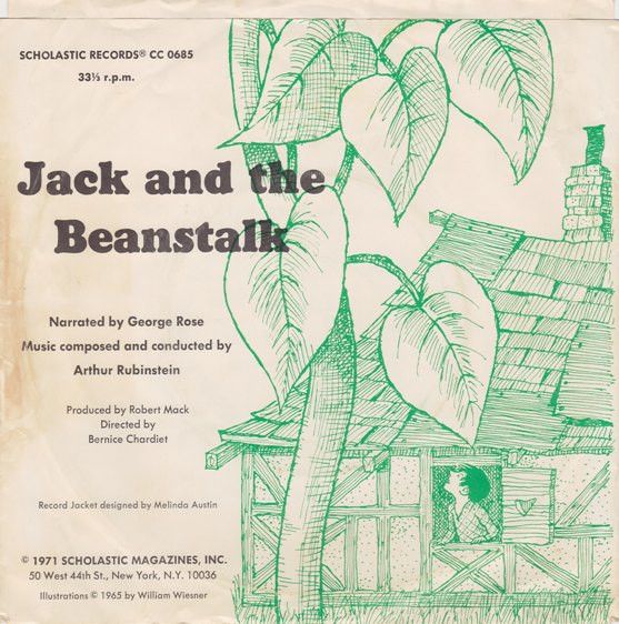 George Rose – Jack And The Beanstalk (VG, 1971, Vinyl, 33 ⅓ RPM, 7", Scholastic Records – CC 0685)