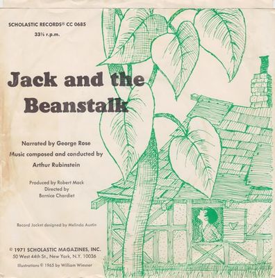George Rose – Jack And The Beanstalk (VG, 1971, Vinyl, 33 ⅓ RPM, 7", Scholastic Records – CC 0685)