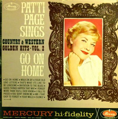 Patti Page – Go On Home (VG, 1962, LP, Mono, Mercury – MG 20689)