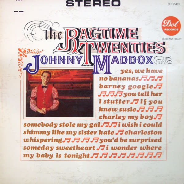Johnny Maddox – The Ragtime Twenties (VG, 1963, LP, Dot Records – DLP 3493, Canada)