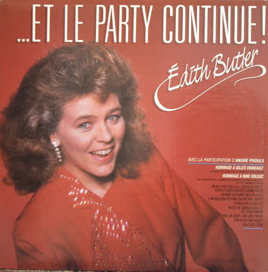 Edith Butler – ... Et Le Party Continue (VG, 1986, LP, Party – PAR 7009)