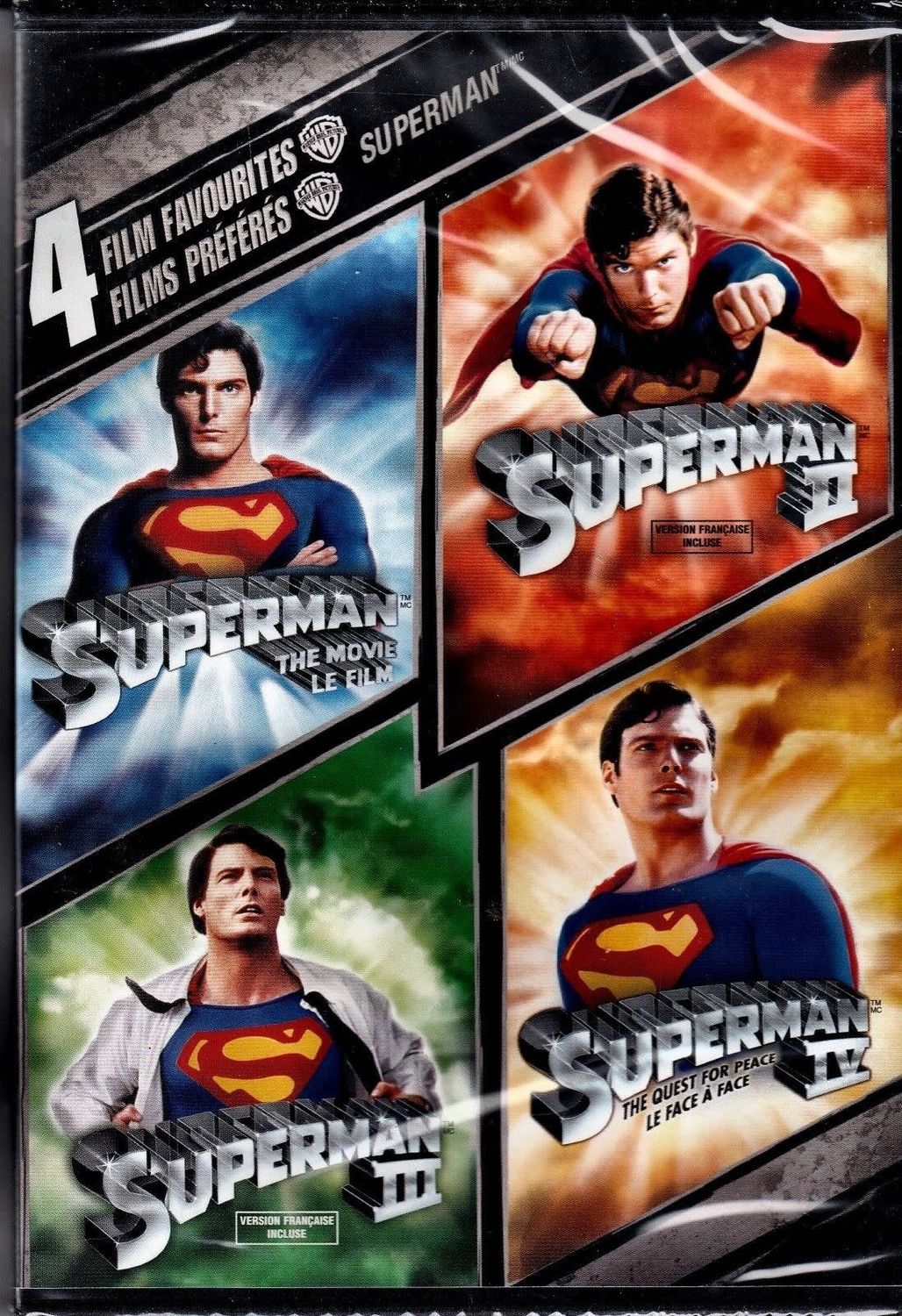 DC Comics 4 Film Favorites: Superman (Superman: The Movie / Superman II / Superman III / Superman IV) (2008) (ACT, DVD)
