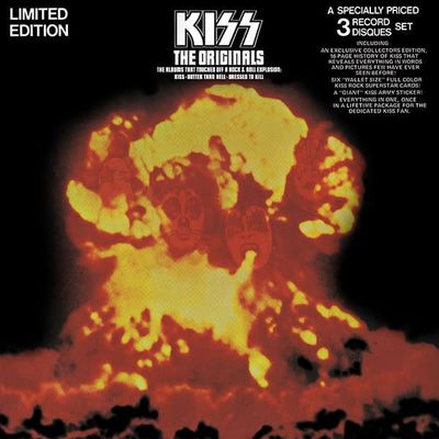 Kiss – The Originals (VG, 1976, 3LP, with Kiss Cards, Booklet &amp; Sticker, Casablanca – NBLP 7032-3)