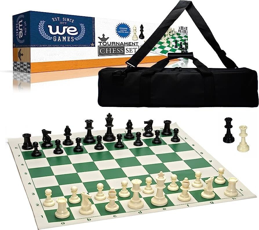 We Games Tournament Chess Set with Canvas Bag