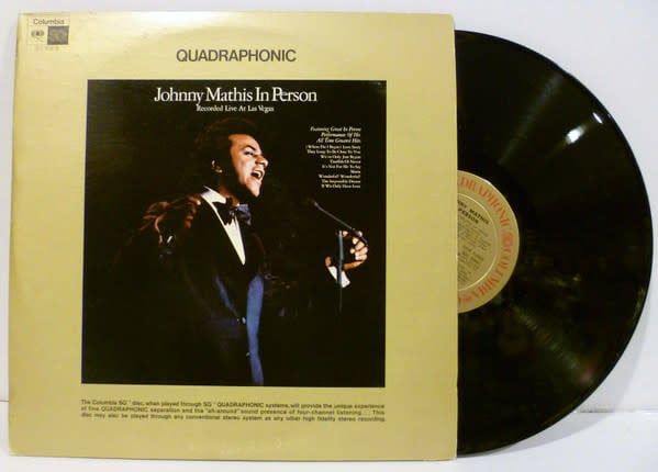 Johnny Mathis – In Person Recorded Live At Las Vegas (VG, 1972, 2 x Quadraphonic, Gatefold, Columbia – GQ 30979)