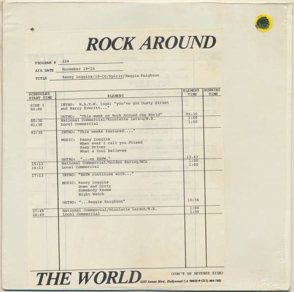 Kenny Loggins, 10cc, Spirit, Reggie Knighton – Rock Around The World # 224 (VG, 1978, LP) DSG