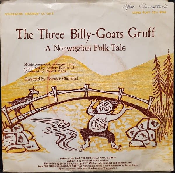 The Three Billy-Goats Gruff / The Gingerbread Man (VG, 1970, 7"Vinyl, 33 ⅓ RPM, Scholastic Records – SCC 0612)