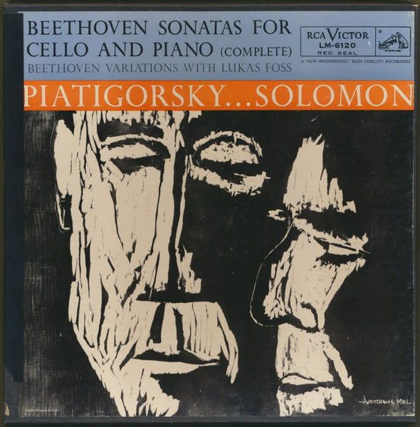 Gregor Piatigorsky, Solomon – Beethoven Sonatas For Cello &amp; Piano (Complete) (VG, 3xLP, Box Set, RCA Victor – LM-6120) DSG VESV
