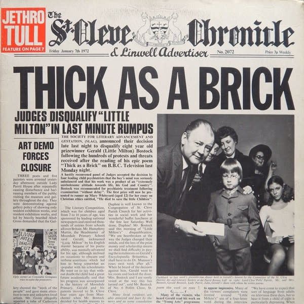Jethro Tull – Thick As A Brick (G+, 1972, LP, 12-page Newspaper Gatefold Cover, Reprise Records – MS 2072)