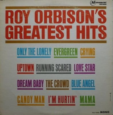 Roy Orbison – Roy Orbison's Greatest Hits (VG, 1963, LP, Mono, Monument – MLP 18000)
