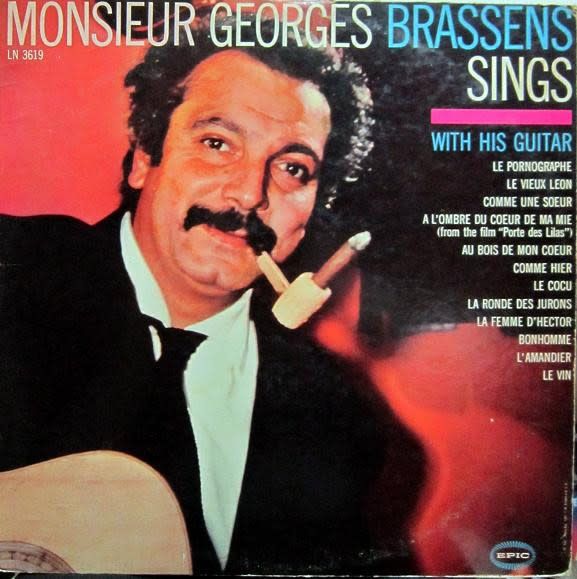Georges Brassens – Monsieur Georges Brassens Sings With His Guitar (VG, 1960, LP, Epic – LN 3619)