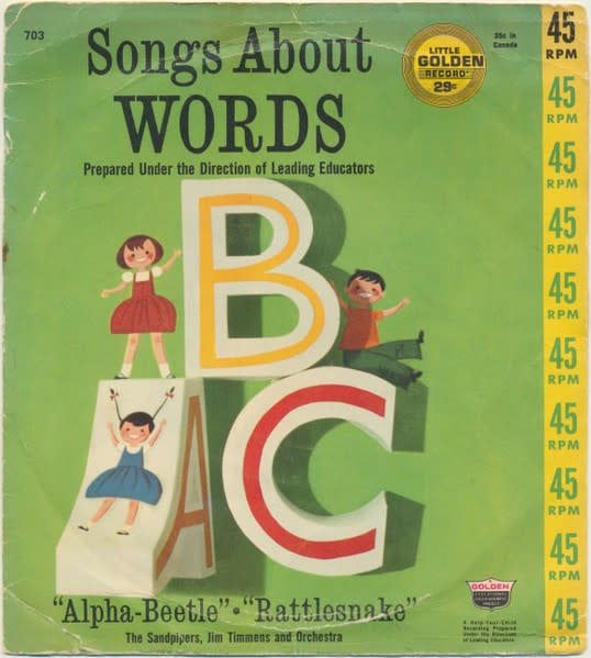 The Sandpipers, Jim Timmens And Orchestra – Songs About Words (G, 1962, Vinyl, 7", 45 RPM, Little Golden Record – 703 / FF703)