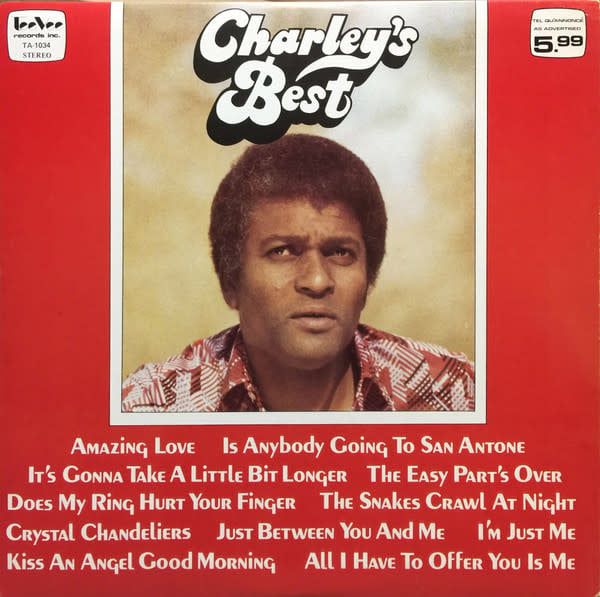 Charley Pride – Charley&#39;s Best (VG, 1976, LP, Tee Vee Records Inc. – TA-1034)