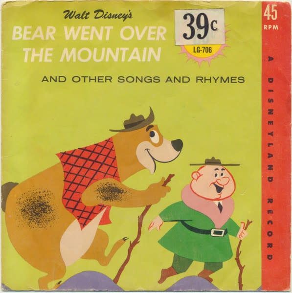Walt Disney's The Bear Went Over The Mountain And Other Songs (VG, Vinyl, 7", 45 RPM, Disneyland – LG-706)