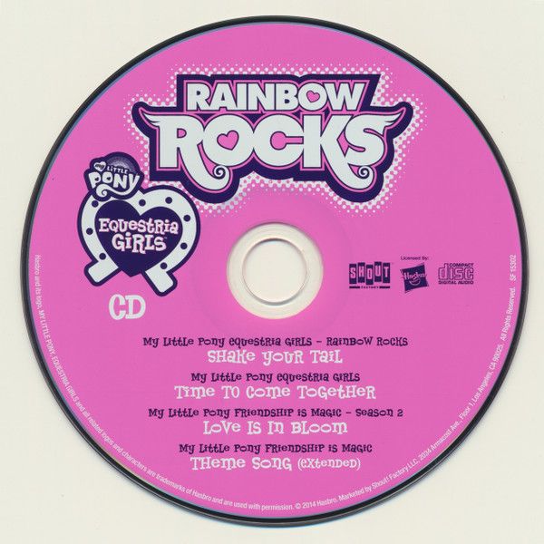 My Little Pony – My Little Pony Equestria Girls - Rainbow Rocks (CD, 2014, Shout! Factory / Hasbro – SF 15302) DSG