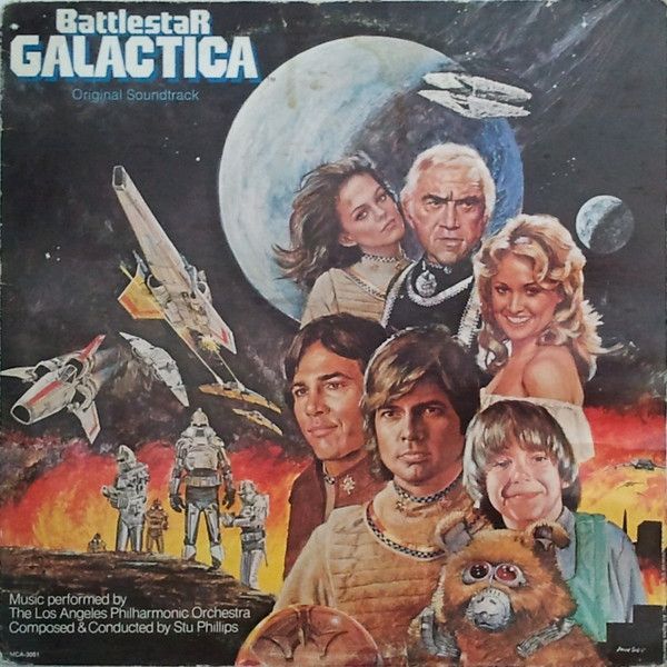 Stu Phillips, Los Angeles Philharmonic Orchestra – Battlestar Galactica Original Soundtrack (VG, 1978, LP, MCA Records – MCA-3051)