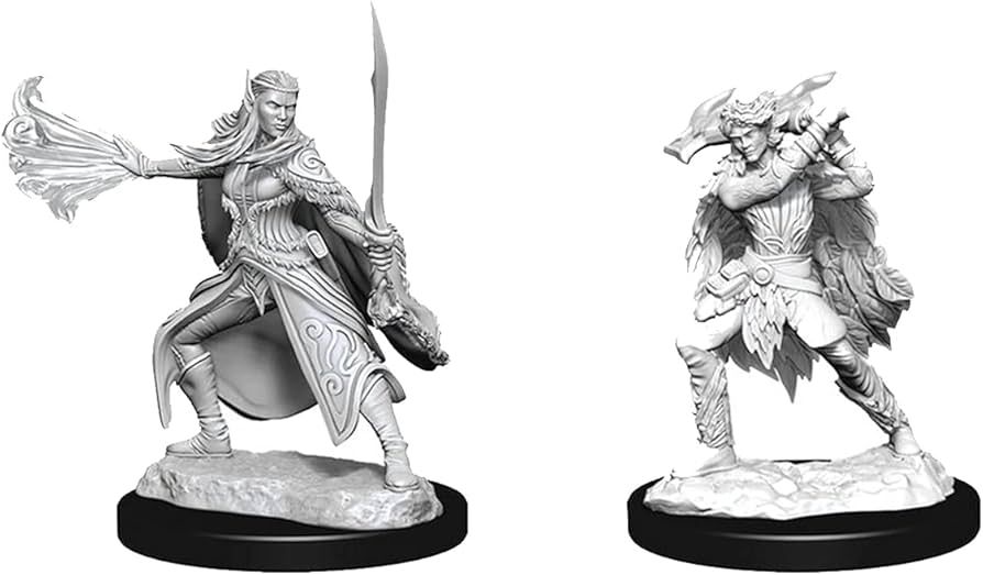Nolzur&#39;s Marvelous Miniatures:  Winter Eladrin &amp; Spring Eladrin
