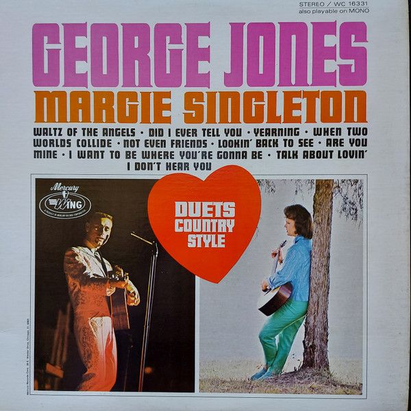 George Jones &amp; Margie Singleton – Duets Country Style (VG, 1962, LP, Mercury Wing – WC 16331)