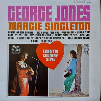 George Jones &amp; Margie Singleton – Duets Country Style (VG, 1962, LP, Mercury Wing – WC 16331)