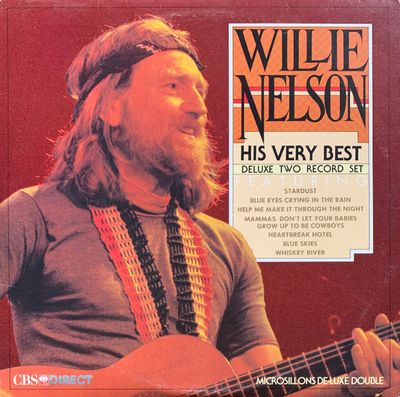 Willie Nelson – His Very Best (VG, 1980, 2LP, CBS Direct – CDM2-013)