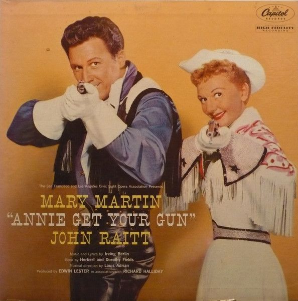 Mary Martin, John Raitt – Annie Get Your Gun (VG, 1957, LP, Capitol Records – W-913)
