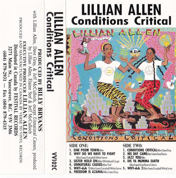 Lillian Allen – Conditions Critical (CAS, 1987, VV102C)