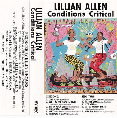 Lillian Allen – Conditions Critical (CAS, 1987, VV102C)