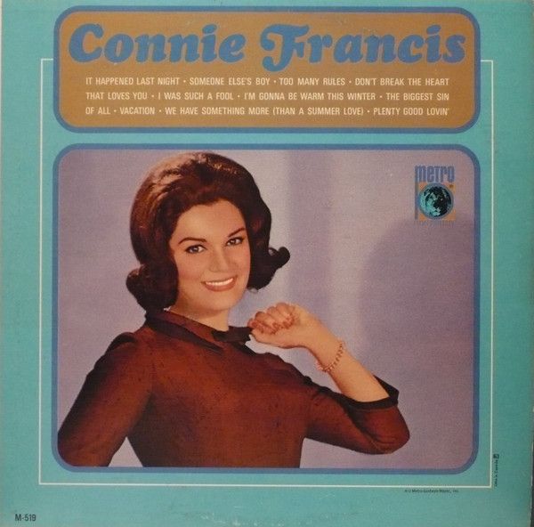 Connie Francis – Connie Francis (G+, 1964, LP, Metro Records – M-519)