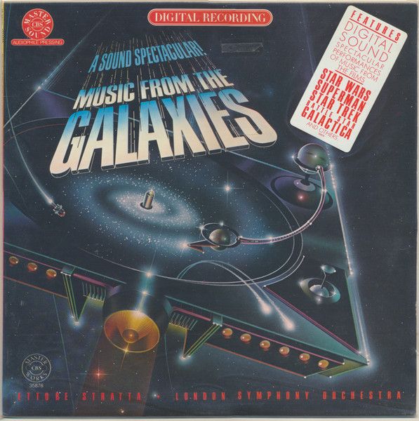 Ettore Stratta - London Symphony Orchestra – Music From The Galaxies (VG+, 1980, LP, Opened Factory Seal With Hype Sticker, CBS Masterworks – IC 35876)