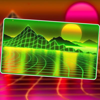 1UP Premium Playmat: Retrowave Artifact