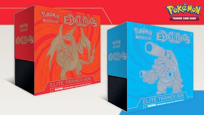 Pokemon TCG XY Evolutions - Elite Trainer Boxes Set (1 Red and 1 Blue)