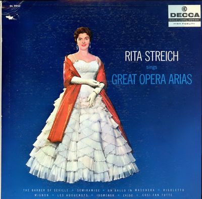 Rita Streich – Rita Streich Sings Great Opera Arias (G+, 1957, LP, Decca – DL 9943)
