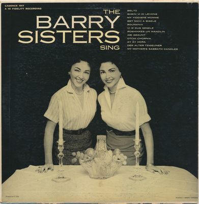The Barry Sisters – The Barry Sisters Sing (G, 1957, LP, Cadence – CLP-1017)
