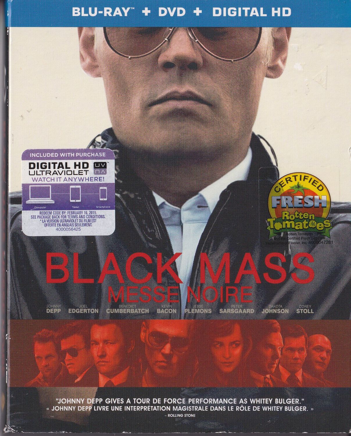 Black Mass (2015) (Blu-ray + DVD) Johnny Depp