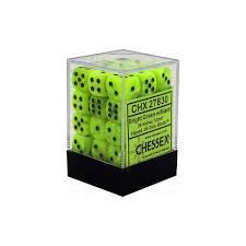 Chessex (12mm D6 x36) CHX27830 Bright Green/Black