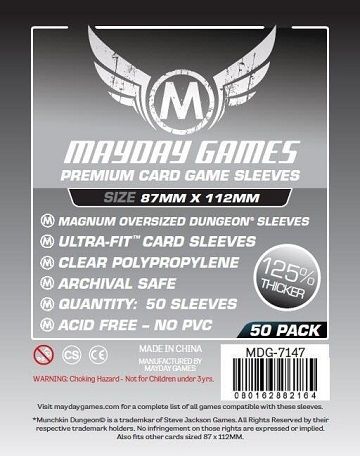 Mayday Games Premium Card Game Sleeves 87mm x 112 mm (50 Pack)