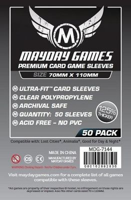 Mayday Games Premium Card Game Sleeves 70mm x 110mm (50 Pack)