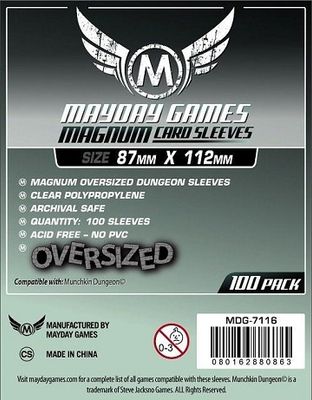 Mayday Games Magnum Card Sleeves 87mm x 112mm (100 Pack)