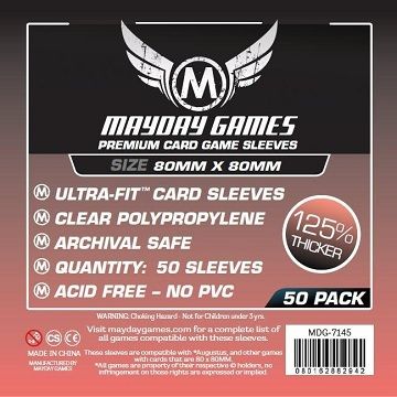 Mayday Games Premium Card Game Sleeves 80mm x 80mm (50 Pack)