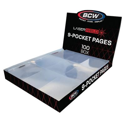 BCW Laser Weld 9 Pocket Binder Pages (100)