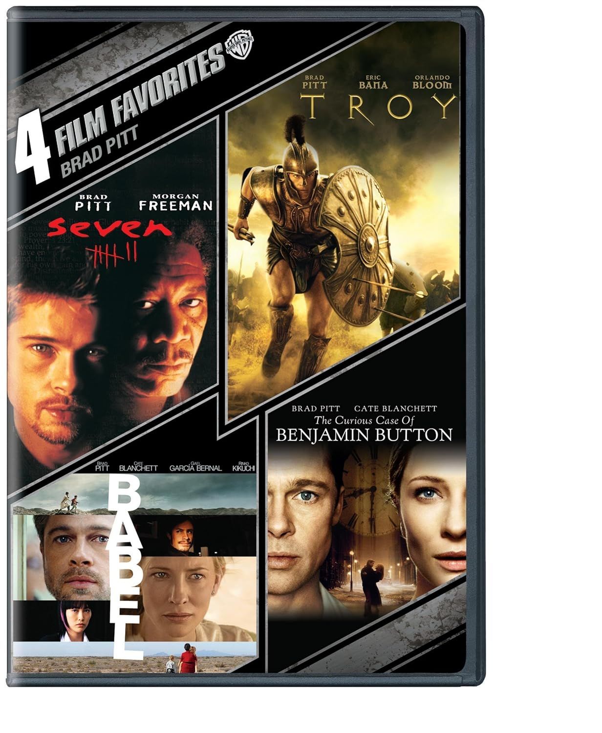 4 Film Favorites: Brad Pitt (The Curious Case of Benjamin Button, Babel, Troy, Seven) (4x DVD)