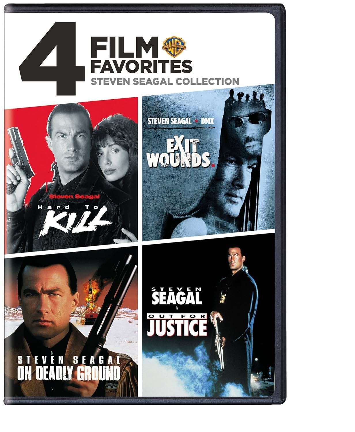 4 Films: Steven Seagal (Exit Wounds, Hard to Kill, on Deadly Ground, Out for Justice) (4xDVD)